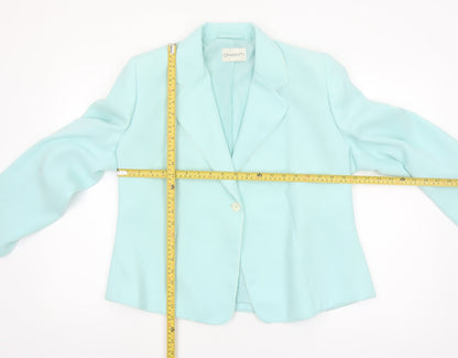 Chianti Women’s Blue Single-Breasted Blazer Size 18 Polyester