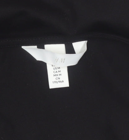 H&M Women’s Black A-Line Stretch Knee Length Dress Size 12
