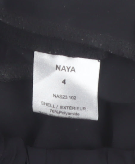 Naya Women's Black Cargo Tapered Trousers Size 4 Casual