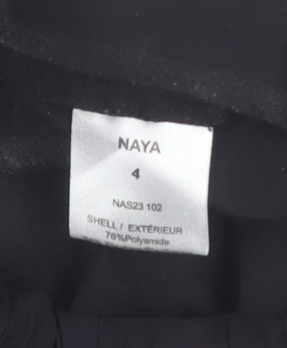 Naya Women's Black Cargo Tapered Trousers Size 4 Casual