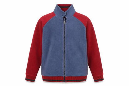 Marks and Spencer Men Blue Red Fleece Full Zip Jacket Size M