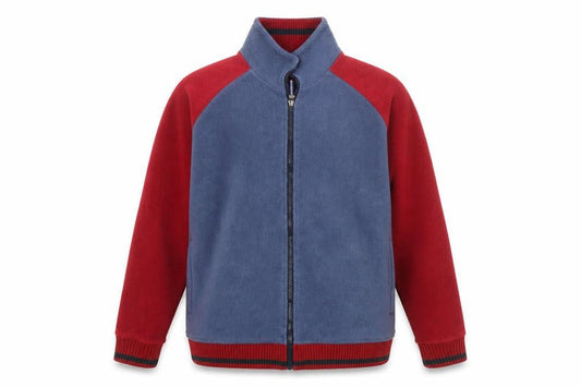 Marks and Spencer Men Blue Red Fleece Full Zip Jacket Size M
