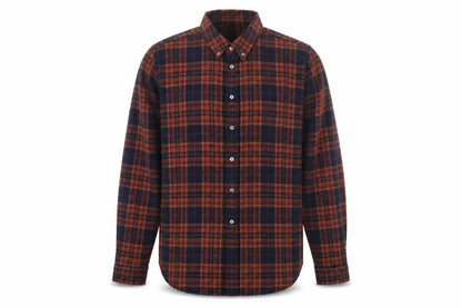 Paul Smith Men's Brown Plaid Flannel Tailored Fit Shirt 2XL