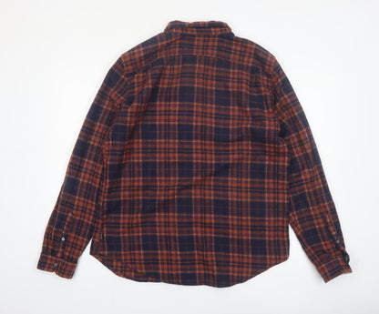 Paul Smith Men's Brown Plaid Flannel Tailored Fit Shirt 2XL