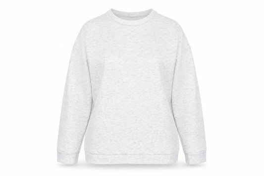 Front view of ASOS Women Grey Pullover Sweatshirt UK 10 Regular Fit Soft Fleece