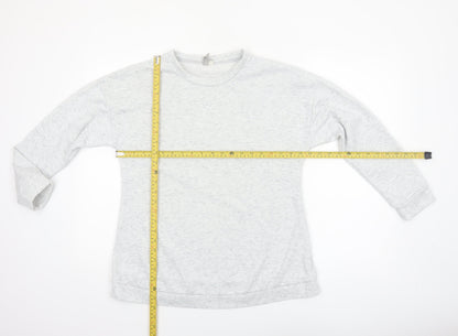 ASOS Women Grey Pullover Sweatshirt UK 10 Regular Fit Soft Fleece