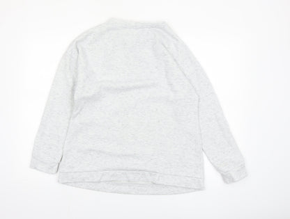 ASOS Women Grey Pullover Sweatshirt UK 10 Regular Fit Soft Fleece
