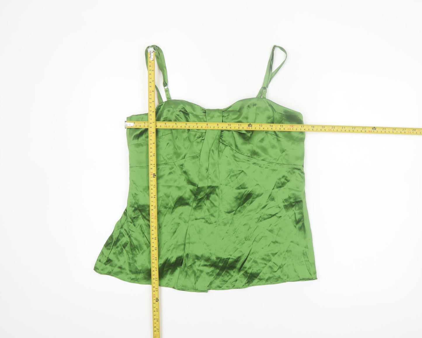 Ann Taylor LOFT Petites Green Satin Camisole Blouse Size 14P