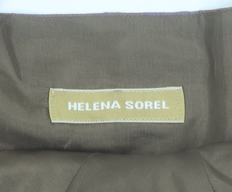 Helena Sorel Women’s Brown Silk Blend Floral Camisole Top Size 12