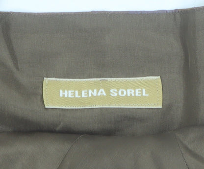 Helena Sorel Women’s Brown Silk Blend Floral Camisole Top Size 12