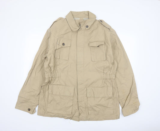 Abrams Mens Beige 2XL Military Jacket Cotton Casual Style