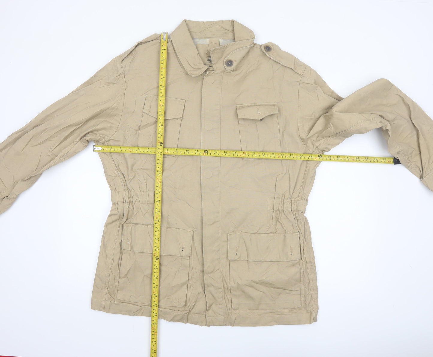 Abrams Mens Beige 2XL Military Jacket Cotton Casual Style