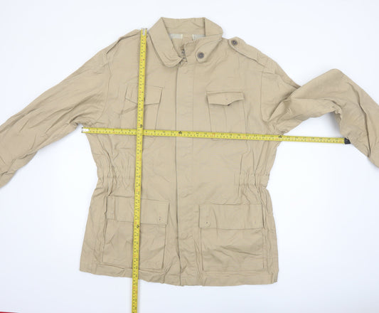 Abrams Mens Beige 2XL Military Jacket Cotton Casual Style