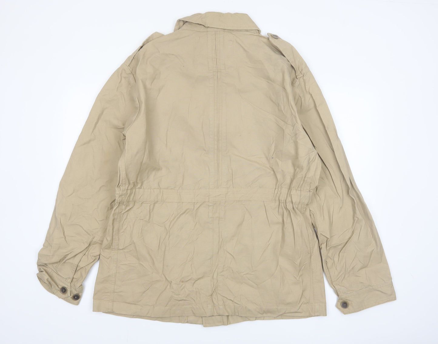 Abrams Mens Beige 2XL Military Jacket Cotton Casual Style