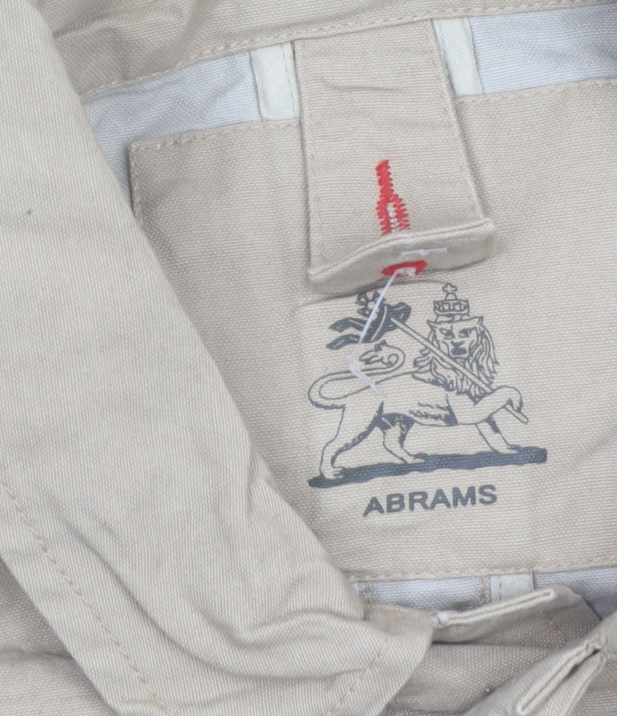 Abrams Mens Beige 2XL Military Jacket Cotton Casual Style