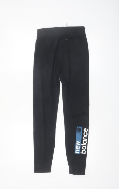 New Balance Womens Black Leggings Medium Cotton Stretch Gymwear