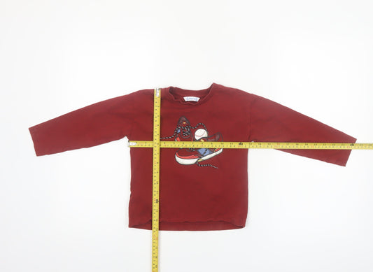 Mayoral Boys Red Long Sleeve Graphic T-Shirt 4 Years