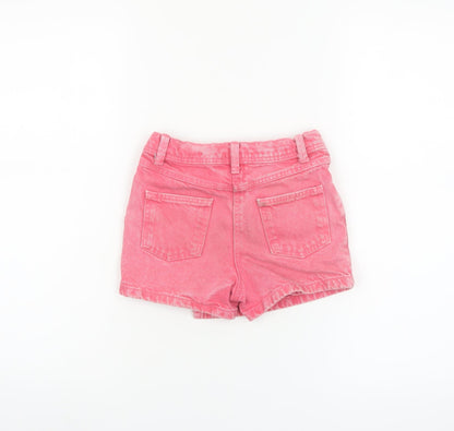 Primark Girls Pink Denim Wrap Shorts 5-6 Years 100% Cotton Summer