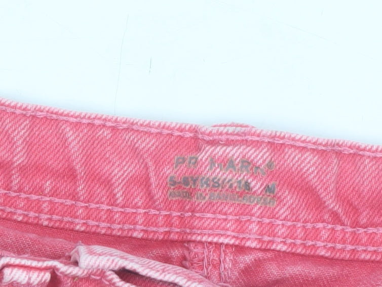 Primark Girls Pink Denim Wrap Shorts 5-6 Years 100% Cotton Summer