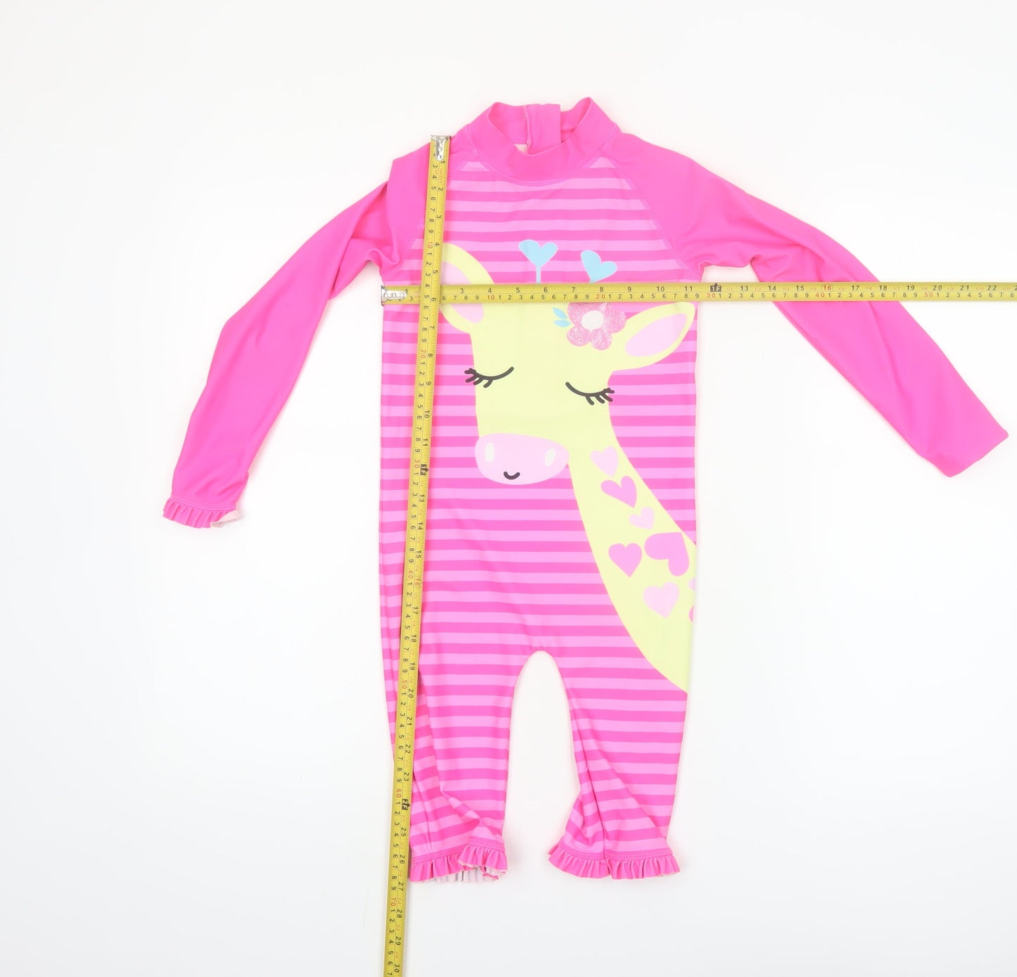 St. Bernard Girls Pink Giraffe Long Sleeve UV Sun Suit Age 6 Years