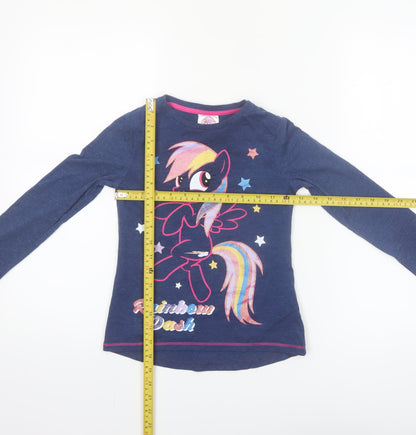 My Little Pony Girls Blue Long Sleeve T-Shirt 6-7 Years Rainbow Dash