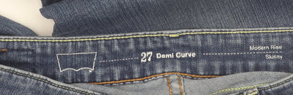 Levi's Women's Blue Skinny Jeans Size 27 Demi Curve Mid Rise