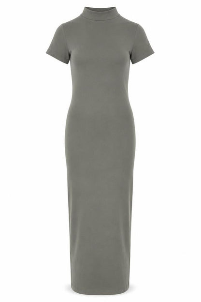 Pull&Bear Women’s Green Bodycon Long Dress XS Short Sleeve