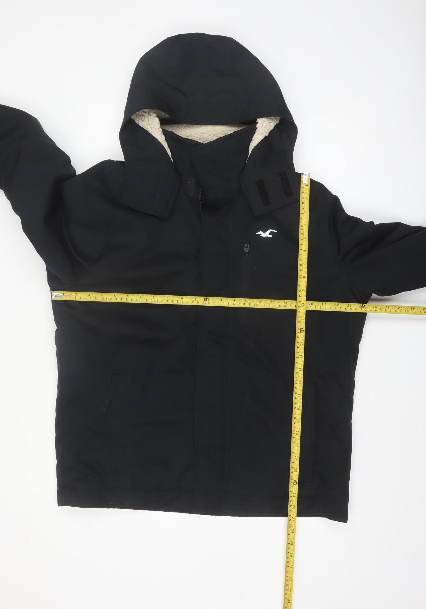 Hollister Men's Black XL All-Weather Hooded Parka Jacket