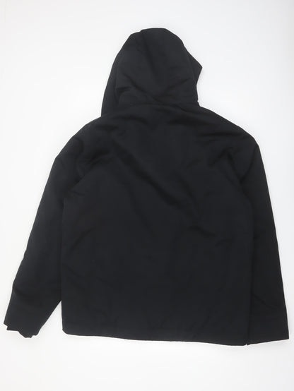 Hollister Men's Black XL All-Weather Hooded Parka Jacket