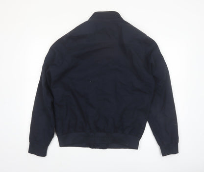 Kensington Eastside Men's Blue Cotton Bomber Jacket L Classic Style