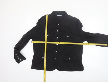 Red Herring Women’s Black Cotton Military Jacket Size 18