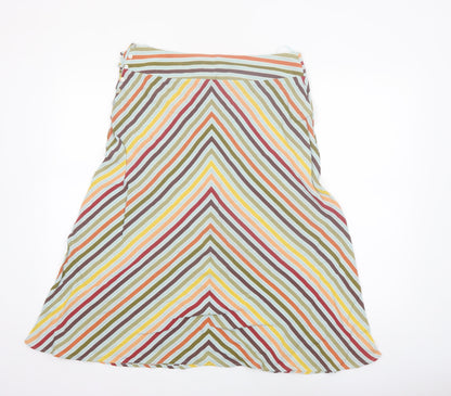 Marks and Spencer Women's Multicoloured A-Line Knee Length Skirt Size 12