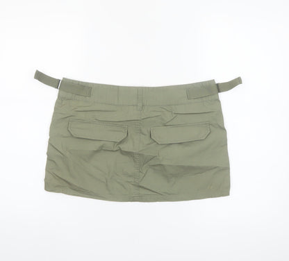 H&M Divided Women Green Cargo Short Skirt Size 8