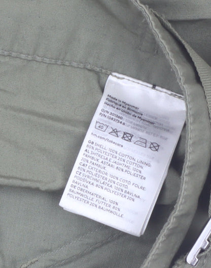 H&M Divided Women Green Cargo Short Skirt Size 8