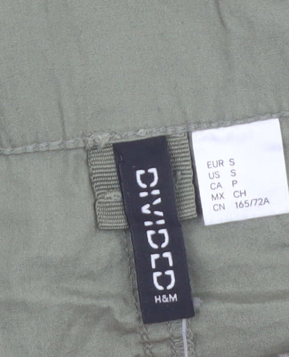 H&M Divided Women Green Cargo Short Skirt Size 8