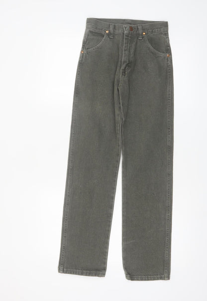Wrangler Womens Grey 14 Slim High Rise Straight Jeans