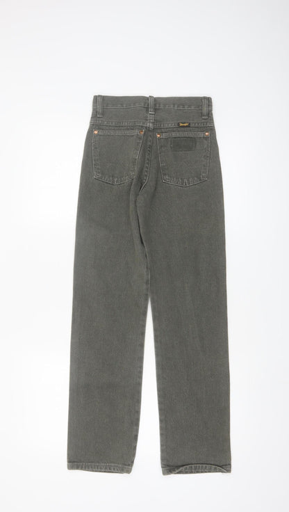 Wrangler Womens Grey 14 Slim High Rise Straight Jeans