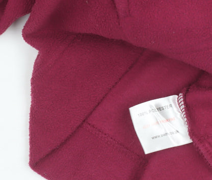 Isle Womens Red Fleece Full Zip Jacket Size M 14-16