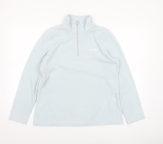 Regatta Women's Blue 1/4 Zip Fleece Sweatshirt UK 14