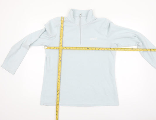 Regatta Women's Blue 1/4 Zip Fleece Sweatshirt UK 14