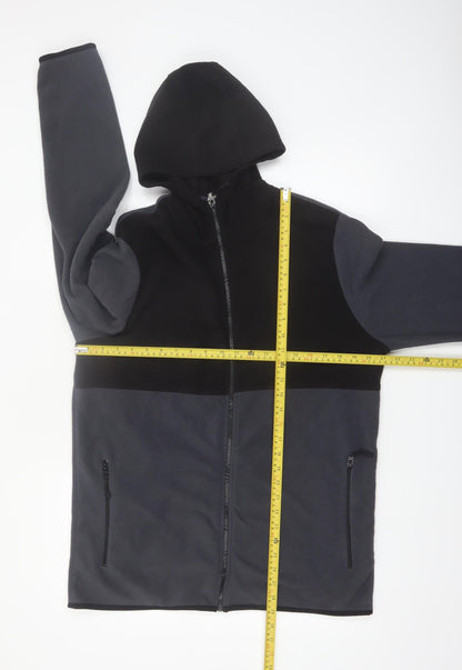 Mountain Warehouse Mens Black Full Zip Fleece Hoodie XL