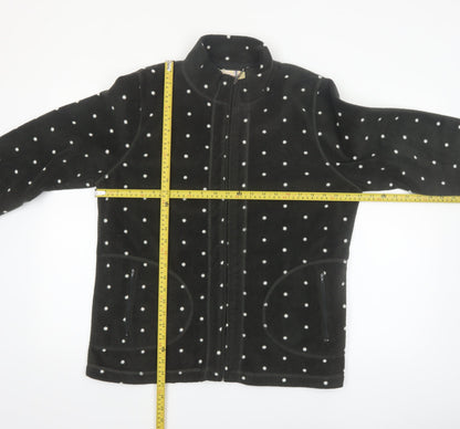 Alice Collins Women's Black Polka Dot Fleece Jacket Size 18