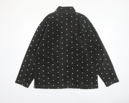 Alice Collins Women's Black Polka Dot Fleece Jacket Size 18