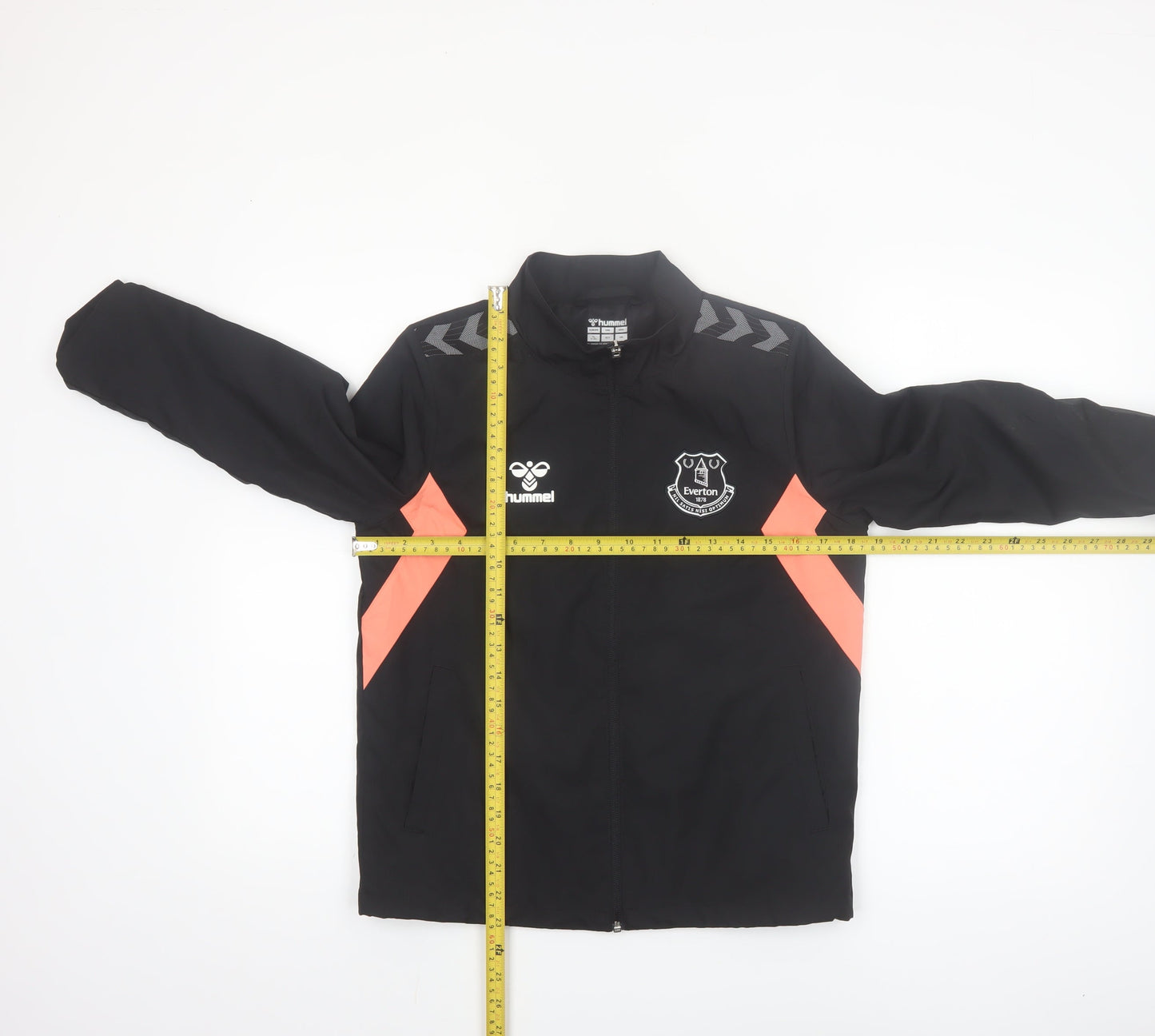 Hummel Boys Black Everton Track Jacket 9-10 Years Full Zip Polyester