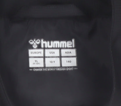 Hummel Boys Black Everton Track Jacket 9-10 Years Full Zip Polyester