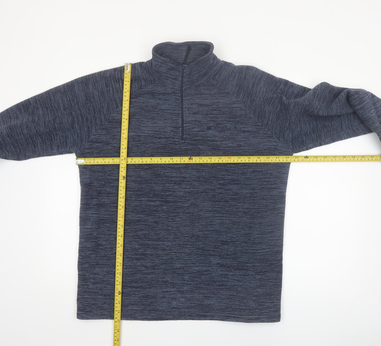 Mountain Warehouse Men's Blue Fleece 1/4 Zip Pullover Sweatshirt M