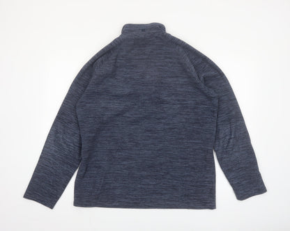 Mountain Warehouse Men's Blue Fleece 1/4 Zip Pullover Sweatshirt M