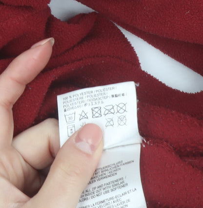 Jack Wolfskin Men's Red Fleece 1/2 Zip Pullover Sweatshirt Size S
