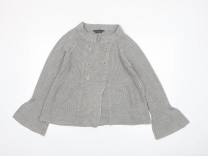 Dorothy Perkins Women’s Grey Chunky Knit Cardigan Size 8
