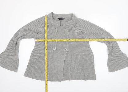 Dorothy Perkins Women’s Grey Chunky Knit Cardigan Size 8
